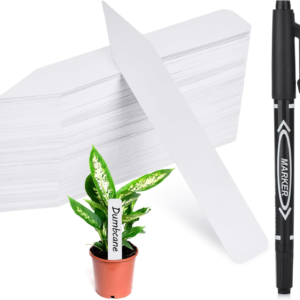 plant labels, outdoor waterproof garden markers, plastic nursery seed plant tags with bonus a permanent marking pen, gardening gifts for women men 120pcs darfukei