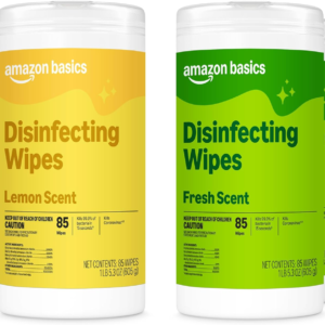 disinfecting wipes, lemon & fresh scent, sanitizes, cleans, disinfects, deodorizes, 340 count (4 packs of 85), packaging may vary