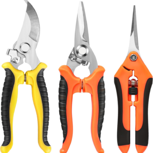 ewpjdk 3 pack garden pruning shears, stainless steel shears, gardening shears, scissors, garden clippers, pruning snips, pruning shears for gardening tools