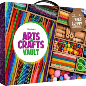 dan&darci arts and crafts vault craft supplies kit in a box birthday gift for kids ages 4 5 6 7 8 9 10 11 & 12 year old girls & boys crafting set kits